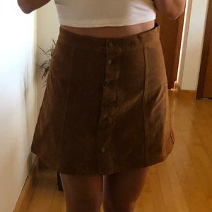 Mink Pink Faux Suede Skirt